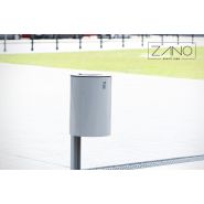 Poubelle urbaine Aries - Zano - 37L - acier noir ou inox brossé - design moderne et résistant_1