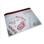 500 pochettes alimentaires adhésives boucherie - 25×33 cm personnalisables - Papier 44g/m² - Fabrication française_1