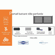 Portail battant tôle perforée - 2000 / 1750_1