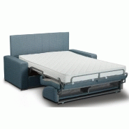 Canapé-lit convertible CanapExpress - 3 places - Matelas mémoire 22 cm - Tête de lit intégrée - Turquoise_1