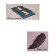 Ralentisseur en caoutchouc vulcanisé très résistant pour voies privées - Hauteur 70 mm - Limitation 15 Km/h_1