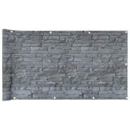 Vidaxl écran d'intimité de jardin aspect pierre de rebord gris pvc 4005469_1