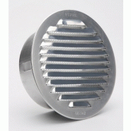 Grille d'aération en aluminium naturel - diamètre 11 cm - pour intérieur et extérieur - moustiquaire intégrée_1