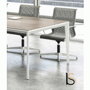 Table de réunion rectangulaire modèle X5 - Officity - 240, Blanc, Orme_1