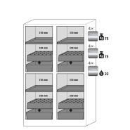 Armoire de sécurité Q-CLASSIC-90 modèle Q90.195.120.MM - Réf 34192-049-34207 - Type 90 avec paroi médiane et portes battantes_1