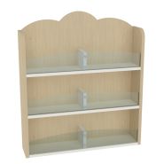 Meuble pour magazines large - Réf. V.MPL - Rangements avec façade transparente - Tablettes coloris au choix