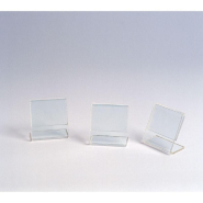 Porte étiquette plexi transparent 5x4,3 cm - Lot de 10 - Forme inclinée - Plexiglass 1.5mm_1
