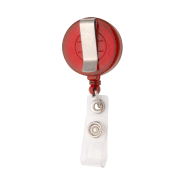 Porte-badges en plastique - bouton pression, cordelette télescopique et clip en métal - compatible pochette réf AP761597_1