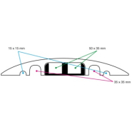 Ralentisseur passe-câbles Prossed - PVC recyclé - Charge 13 tonnes_1