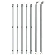 Vidaxl clôture en mailles de chaîne avec bride argenté 1,1x10 m 154034_1