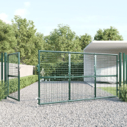 Vidaxl portal de jardin maille vert 350x175 cm acier galvanisé 154534_1