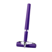 Stylo roller en plastique - encre bleue - couleur violet - 12 gr_1