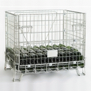 Conteneur fil - Caisse-palette métallique pour bouteilles Bordelais, Bourgogne, Grand Cru, Cru de France_1
