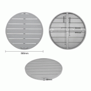 Plateau de table rond en aluminium gris clair 580 mm | Bolero - FX038_1
