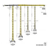 370 ec-b 12 fibre flat-top grue à tour - liebherr - hauteur max. Sous crochet 	91,70 m - capacité de levage max. 12 000 kg_1
