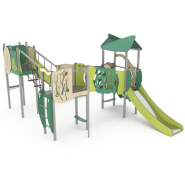 Structure multi-activités métallique Organik - LD1OR3191 - Ludoparc - 3 tours - Hauteur de chute libre 165 cm_1