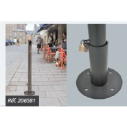 Potelet-cigarette pour la prévention des mégots et protection des piétons - Contenance 3000 mégots - Tube acier ø 76 mm et tête en aluminium moulé_1