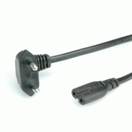 ROLINE Cordon secteur bipolaire, coudé, noir, 1,8 m_1