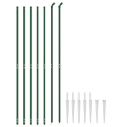 Vidaxl clôture à mailles losangées avec piquet d'ancrage vert 2,2x10 m 153927_1