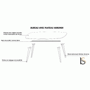 Bureau de direction Pigreco Up - Martex - Zebrano clair_1