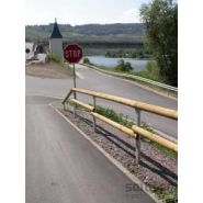 Clôture haute en bois - modèle Cadiz - mixte bois et métal, robuste et économique_1