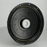 Couvercle Werit Ø 220 noir + Bonde jaune Femelle 2