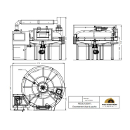 Four à pain rotatif à sole tournante - Foyer latéral - Chauffage au bois - Surface utile: 3,14 m² - FBOULR2000FL_1