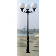 Luminaire pour mât Indura Globo - IP65 - 3 x E27 - Noir - Diamètre 400 mm - Résistant à la salinité_1