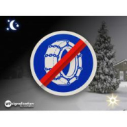 Panneau B44 - Fin de l'obligation de l'usage des chaînes à neige - Histoire et caractéristiques_1