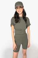 Short écoresponsable côtelé femme - Native Spirit NS744 - coton biologique, matière extensible et coupe slim_1