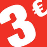 Sticker carré 3€ 3.3x3.3cm rouge/blanc - par 500_1