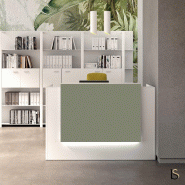 Bureau réception Z2 - Officity - 166, Blanc, Vert Jonc R6013_0