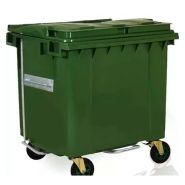 Chariot à déchet - Soco'or - Volume 1100L - Polyéthylène HDPE, 4 roues avec freins rotatifs, résistant aux UV et aux chocs_1