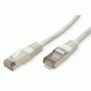 Cordon ROLINE Cat.5e (Classe D) S/FTP AWG26, gris, 1 m_1