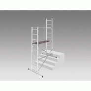 Échafaudage aluminium HobbyStep H4 HAILO - hauteur de travail 4 m - léger, mobile, montage rapide, norme E85-200_1