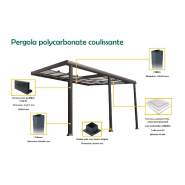 Pergola coulissante adossée - 2000 / 4000_1