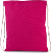 Petit sac à dos en coton bio avec cordelettes blanches - Réf: KI0147 - Marque Kimood_1