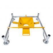 Tvpgui-95-p - trémie pyramidale vanne guillotine - kit-bag - entraxe : 950 mm