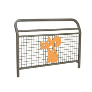 Barrières Écoles - Grillage à mailles carrées - Fil 5 mm - Tubes acier codés et peints - 1500 mm x 1280 mm_1