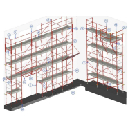 Échafaudage à pivots - cadres préfabriqués - charge maxi. 30kN/m2 - GBM_1