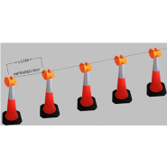 Lampe de cône solaire à défilement, système infra-rouge - LAM CONE 2021_1