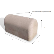 Borne anti-intrusion - Bloc borne 680kg - L1,08m x l 0,52m x Ht 0,60 m - REF2230680_1