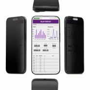 Filtre de Confidentialité 4 Directions pour iPhone 15 Pro Max, Supporte l'Orientation Portrait/Paysa_1