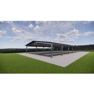 Bâtiment métallique ou manège équestre 15 x 30m - CHARP02 - charpente modulaire et résistante_1