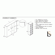 Crédence basse de rangement Status - MDD. - Noyer_1
