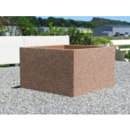 Jardinière Carrée Karomama - Béton armé, Autostable, Option antigraffiti, 100x100x60 cm, 350 kg_1