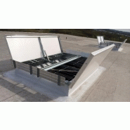 Lanterneau ponctuel ecofeu dv 110 iso + / sur costière en acier galvanisé / avec protection solaire_1