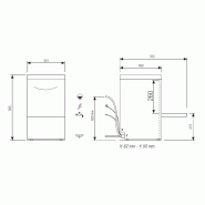 Lave-verres avec affichage digital et pompe de vidange Mono 230V+T Panier 350x350mm Gamme FAST Elettrobar Furnotel_1