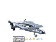 Porte voiture LIDER avec grandes rampes - 2 essieux - PTAC : 2500 kg - 394 x 190 cm - Reference - BORO_INDIANNA2_1