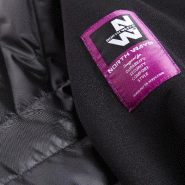 Veste de travail femme - Taille L, 92-96 cm - Noir - Col montant ajustable - Référence 980112_1